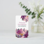 Carte De Visite Lotus flower yoga spa fitness (Debout devant)