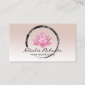Carte De Visite Lotus Flower Zen Circle Yoga Instructor Wellness (Devant)