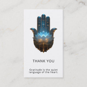 Carte De Visite Lotus Illumination Conception de la main Hamsa