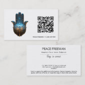Carte De Visite Lotus Illumination | Conception de la main Hamsa (Devant / Derrière)