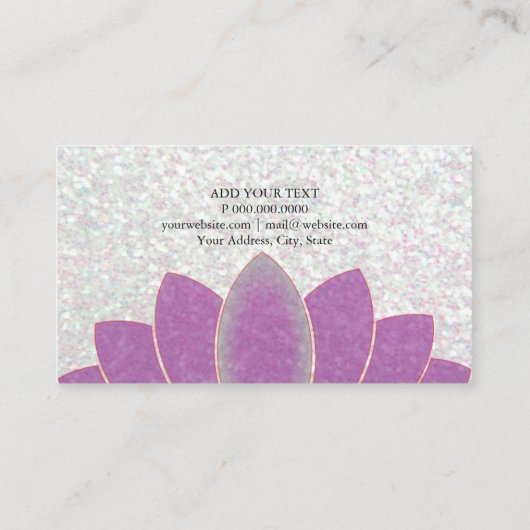 Carte de visite - Lotus iridescent (Dos)