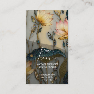 Carte De Visite Lotus Light Awakening conception botanique