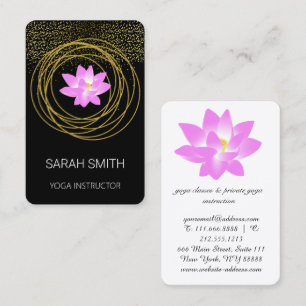 Carte De Visite Lotus Lily Yoga Mindfulness Parties scintillant