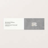 Carte De Visite Lotus moderne Fleur Marbré Gris (Extérieur déplié)