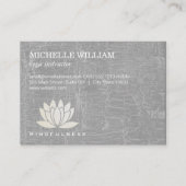 Carte De Visite Lotus moderne Fleur Marbré Gris (Devant)