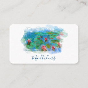 Carte De Visite *~* Lotus Monet Lily Pond Floral Angel