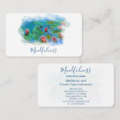 Carte De Visite *~* Lotus Monet Lily Pond Floral Angel (Devant / Derrière)