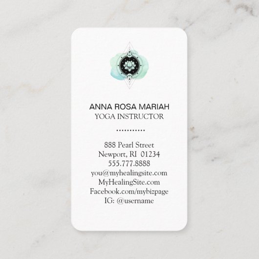 Carte De Visite *~* Lotus Moon Au Symbole Sacré Nirvana (Dos)