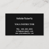 Carte De Visite Lotus noir doré moderne (Dos)