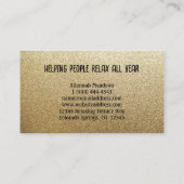 Carte de visite Lotus noir et or relaxant (Dos)