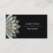 Carte de visite Lotus noir et or relaxant (Devant)