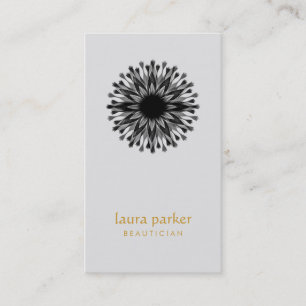 Carte De Visite Lotus Noir Logo Thérapie Yoga Holistic