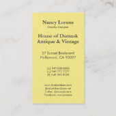 CARTE DE VISITE LOTUS NOUVEAU : APRÈS-MIDI DE JUILLET (Dos)