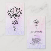 Carte De Visite *~* Lotus Ombre Nirvana Géométrie Sacrée (Devant / Derrière)
