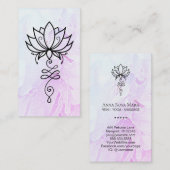 Carte De Visite *~* Lotus. Ombre Yoga Géométrie Sacrée Nirvana  (Devant / Derrière)