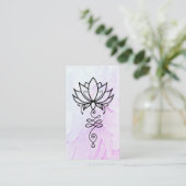 Carte De Visite *~* Lotus. Ombre Yoga Géométrie Sacrée Nirvana  (Debout devant)
