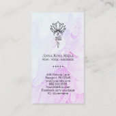 Carte De Visite *~* Lotus. Ombre Yoga Géométrie Sacrée Nirvana  (Dos)