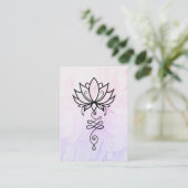 Carte De Visite *~* Lotus Peony Nirvana Géométrie Sacrée (Debout devant)