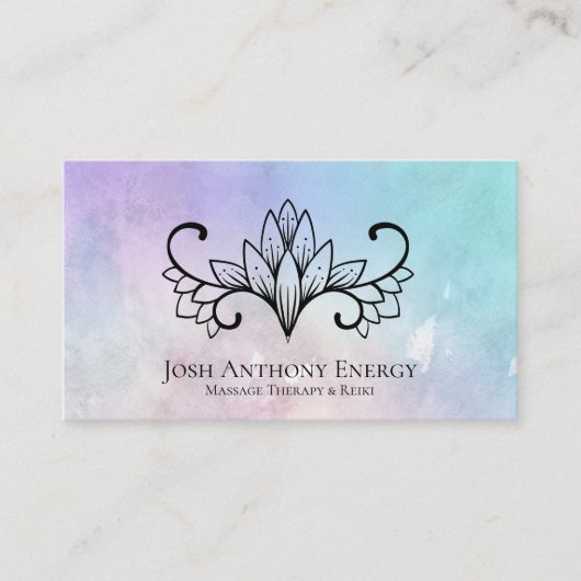 Carte De Visite *~* Lotus Pink Lavender Nebula Galaxy Universe (Devant)
