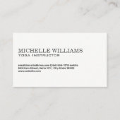 Carte De Visite Lotus | Pose de yoga (Dos)