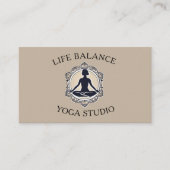Carte De Visite Lotus Position Yoga Studio Enseignant (Devant)