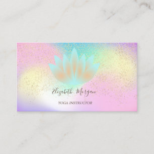 Carte De Visite Lotus, Prof de yoga Confetti d'Or Lotus