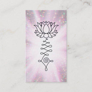 Carte De Visite *~* Lotus Rainbow Sparkle Reiki Energie Guérison