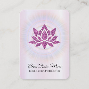 Carte De Visite *~* Lotus Rays Reiki Energy Healing MAGENTA