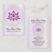 Carte De Visite *~* Lotus Rays Reiki Energy Healing MAGENTA  (Devant / Derrière)