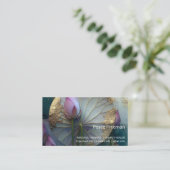 Carte De Visite Lotus Reverie | Conception de fleur de lotus (Debout devant)