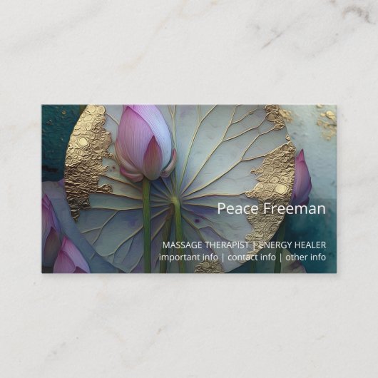 Carte De Visite Lotus Reverie | Conception de fleur de lotus (Devant)