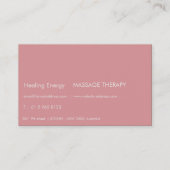 Carte De Visite Lotus rose - énergie de guérison (Dos)