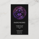 Carte De Visite Lotus Sérénité | Conception de Mandala Violet (Dos)