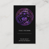 Carte De Visite Lotus Sérénité | Conception de Mandala Violet (Devant)