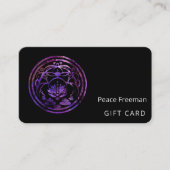 Carte De Visite Lotus Sérénité | Conception de Mandala Violet (Devant)