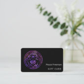 Carte De Visite Lotus Sérénité | Conception de Mandala Violet (Debout devant)