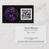 Carte De Visite Lotus Sérénité | Conception de Mandala Violet (Devant / Derrière)