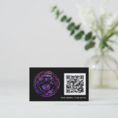 Carte De Visite Lotus Sérénité | Conception de Mandala Violet (Debout devant)