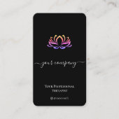 Carte De Visite Lotus, Spa-thérapeute du code QR (Devant)