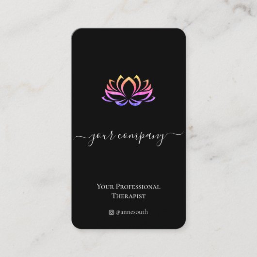 Carte De Visite Lotus, Spa-thérapeute du code QR (Devant)