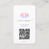 Carte De Visite Lotus, Spa-thérapeute du code QR (Dos)