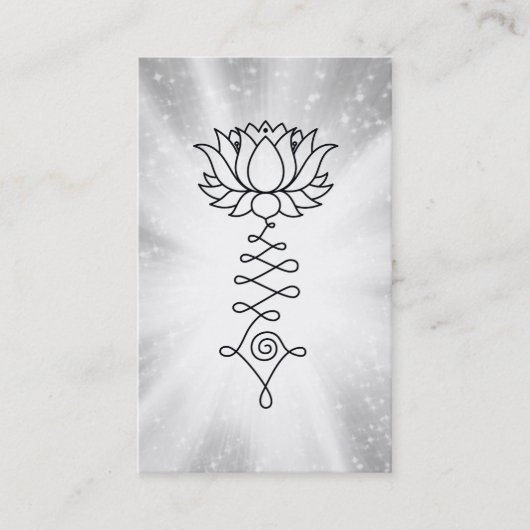 Carte De Visite *~* Lotus Sparkle Rays Reiki Energy Heure (Devant)
