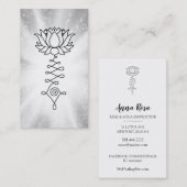 Carte De Visite *~* Lotus Sparkle Rays Reiki Energy Heure (Devant / Derrière)