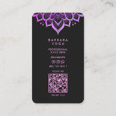 Carte De Visite Lotus Spirituel de Mandala moderne Boho Tarot Purp (Dos)