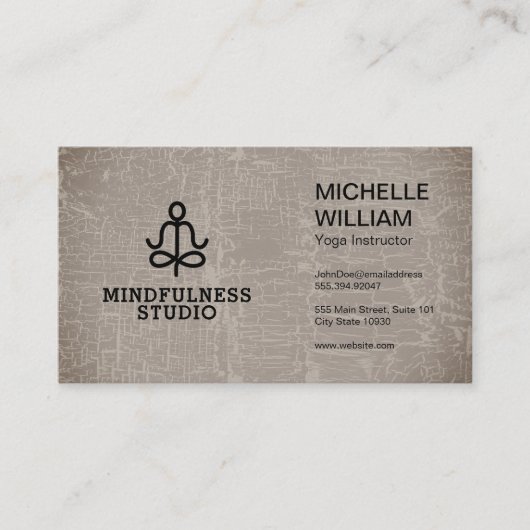Carte De Visite Lotus | Studio Yoga | Instructeur (Devant)