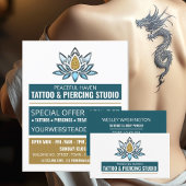 Carte De Visite Lotus Tatouage, Tatouage & Piercer Corps