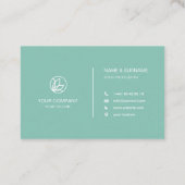 Carte de visite lotus turquoise pastel (Dos)