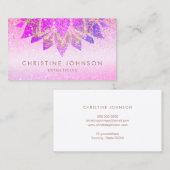 Carte De Visite lotus violet (Devant / Derrière)