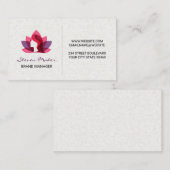 Carte De Visite Lotus Woman | Arrière - plan de texture papier (Devant / Derrière)