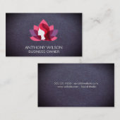 Carte De Visite Lotus Woman | Cuir (Devant / Derrière)